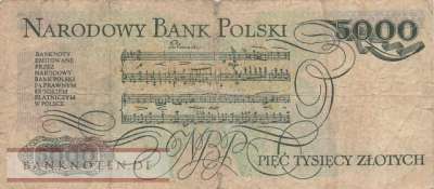 Polen - 5.000  Zlotych (#150a_VG)