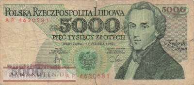 Polen - 5.000  Zlotych (#150a_VG)