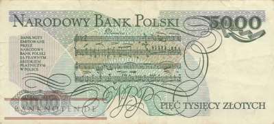 Polen - 5.000  Zlotych (#150c_VF)