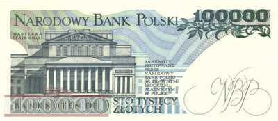 Poland - 100.000  Zlotych (#154a_UNC)
