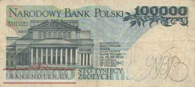 Polen - 100.000  Zlotych (#154a_F)