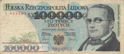 Polen - 100.000  Zlotych (#154a_F)