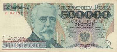Polen - 500.000  Zlotych (#156a_VF)