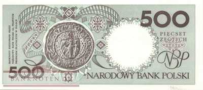 Polen - 500  Zlotych (#172a_UNC)