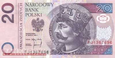 Polen - 20  Zlotych (#174a_UNC)