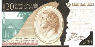Poland - 20  Zlotych - Chopin - with Folder (#181_UNC)
