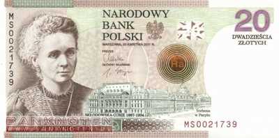 Polen - 20  Zlotych - Marie Curie mir Folder (#182F_UNC)