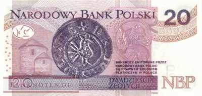Polen - 20  Zlotych (#184b_UNC)