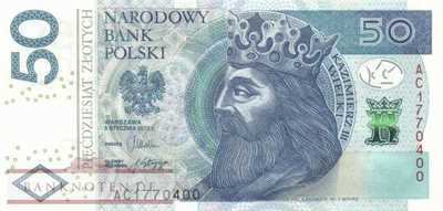 Polen - 50  Zlotych (#185b_UNC)