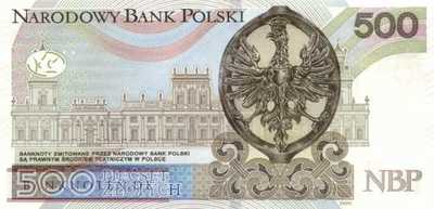 Polen - 500  Zlotych (#190a_UNC)