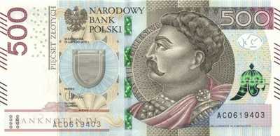 Polen - 500  Zlotych (#190a_UNC)