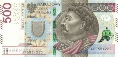 Polen - 500  Zlotych (#190b_UNC)