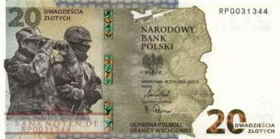 Polen - 20  Zlotych - im Folder (#196F_UNC)