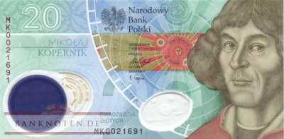 Poland - 20  Zlotych - Copernicus without folderCoperni (#197_UNC)