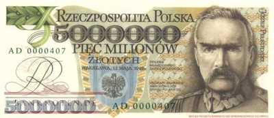 Poland - 5 Million Zlotych - official reprint (#901b_UNC)