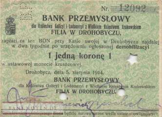 Polen - Drohobycz - 1  Korone - Notgeld (#971_F)