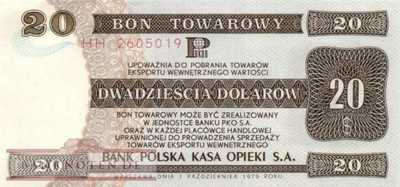 Poland - 20  Dolarow (#FX44_UNC)