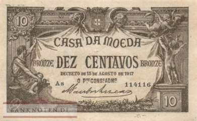 Portugal - 10  Centavos (#093a_XF)