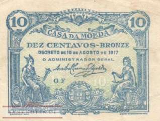 Portugal - 10  Centavos (#095c_VF)
