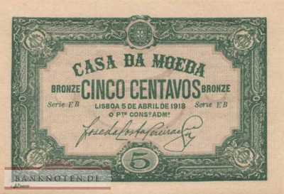 Portugal - 5  Centavos (#097_AU)