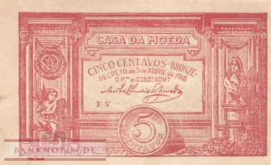 Portugal - 5  Centavos (#098_XF)