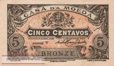 Portugal - 5 Centavos (#099_XF)