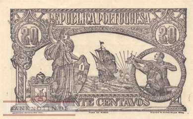Portugal - 20  Centavos (#100_AU)