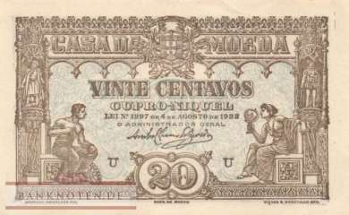 Portugal - 20  Centavos (#100_AU)