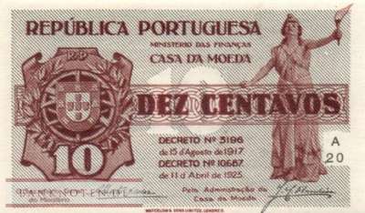 Portugal - 10  Centavos (#101_UNC)