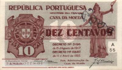 Portugal - 10  Centavos (#101_VF)