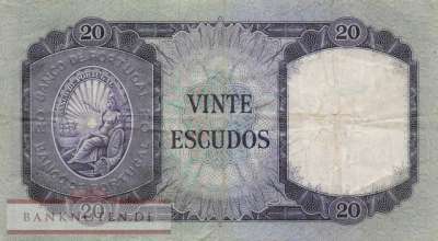 Portugal - 20  Escudos (#163a-6_VF)