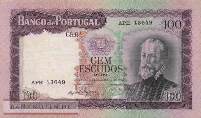 Portugal - 100  Escudos (#165a-2_VF)