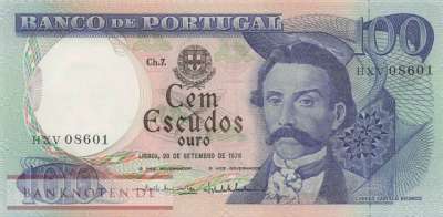 Portugal - 100  Escudos (#169b-1_UNC)