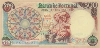 Portugal - 500  Escudos (#170a-6_F)