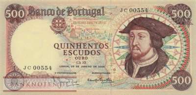Portugal - 500  Escudos (#170a-6_F)