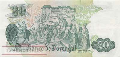 Portugal - 20  Escudos (#173-1_VF)