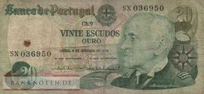 Portugal - 20  Escudos (#176b-2_VG)
