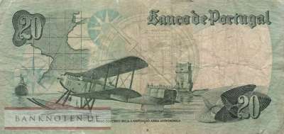 Portugal - 20  Escudos (#176b-6_VG)