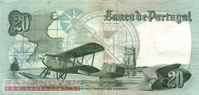 Portugal - 20  Escudos (#176b-U1_VF)