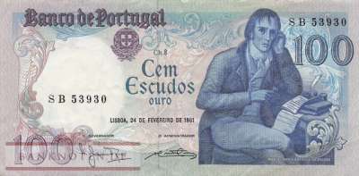 Portugal - 100  Escudos (#178b-4_VF)