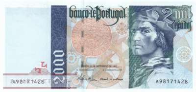 Portugal - 2.000  Escudos (#189c-9709-U3_UNC)