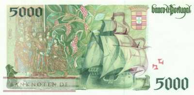 Portugal - 5.000  Escudos (#190a-3_UNC)