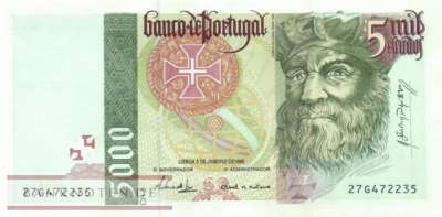 Portugal - 5.000  Escudos (#190a-3_UNC)