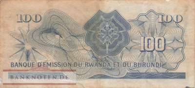 Ruanda-Burundi - 100  Francs (#005a_VG)