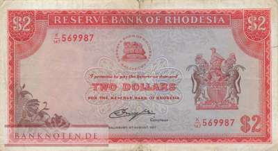 Rhodesien - 2  Dollars (#035c_VG)