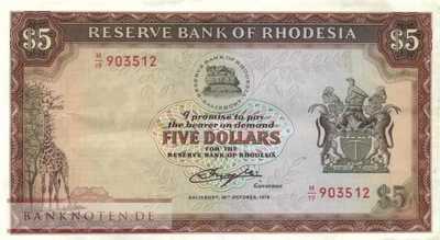 Rhodesien - 5  Dollars (#036b_VF)