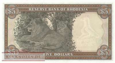 Rhodesia - 5  Dollars (#040_UNC)