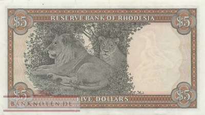 Rhodesien - 5  Dollars (#040_VF)