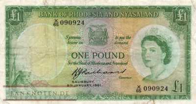 Rhodesien & Nyasaland - 1  Pound (#021b-61_F)