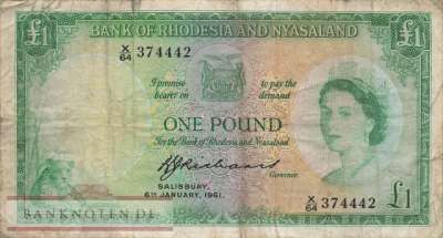 Rhodesien & Nyasaland - 1  Pound (#021b-61_VG)